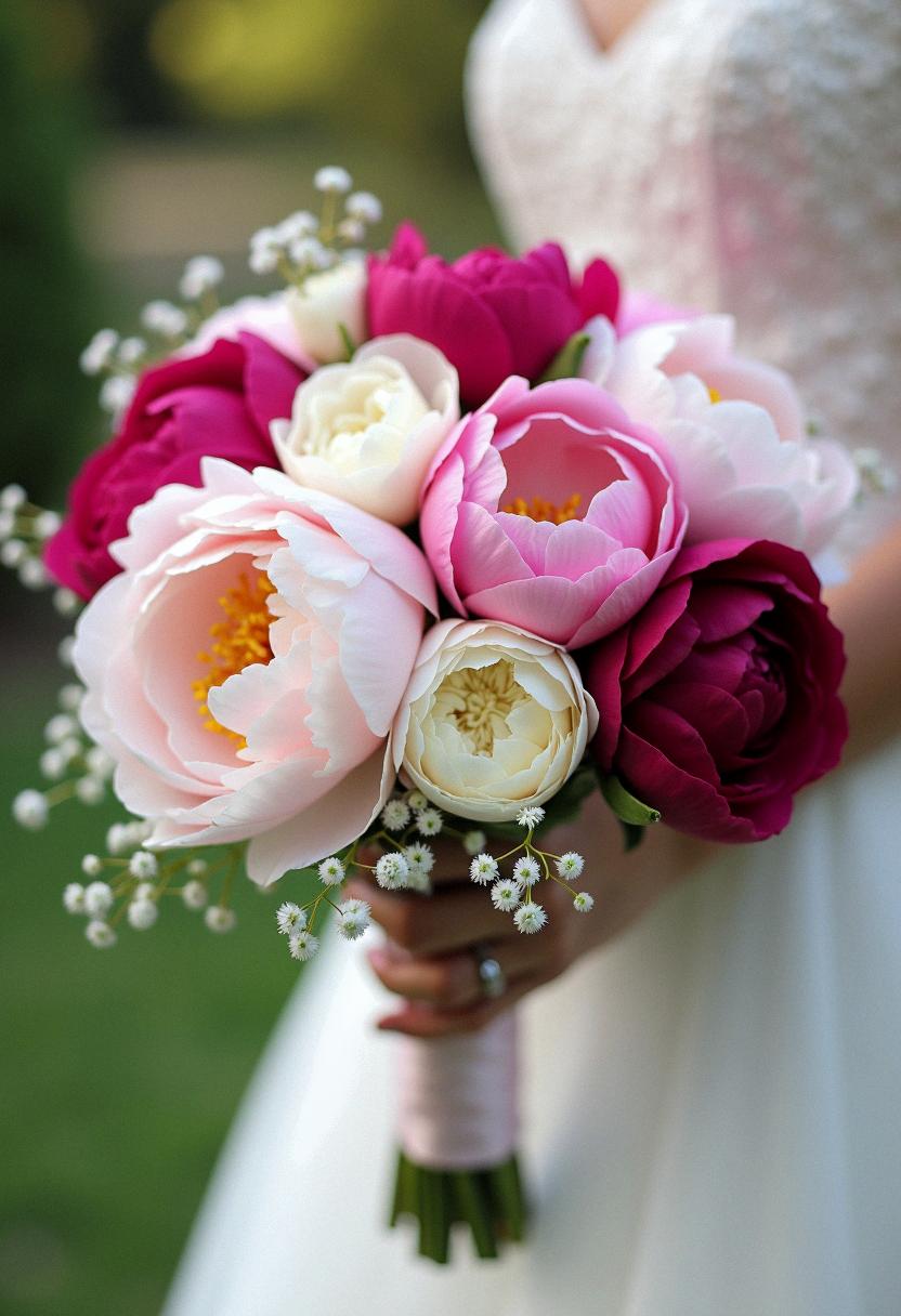 peonies bridal bouquet