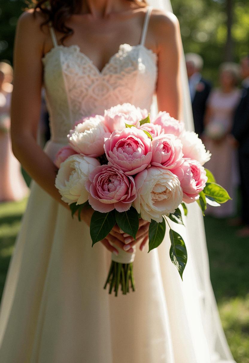 peonies bridal bouquet
