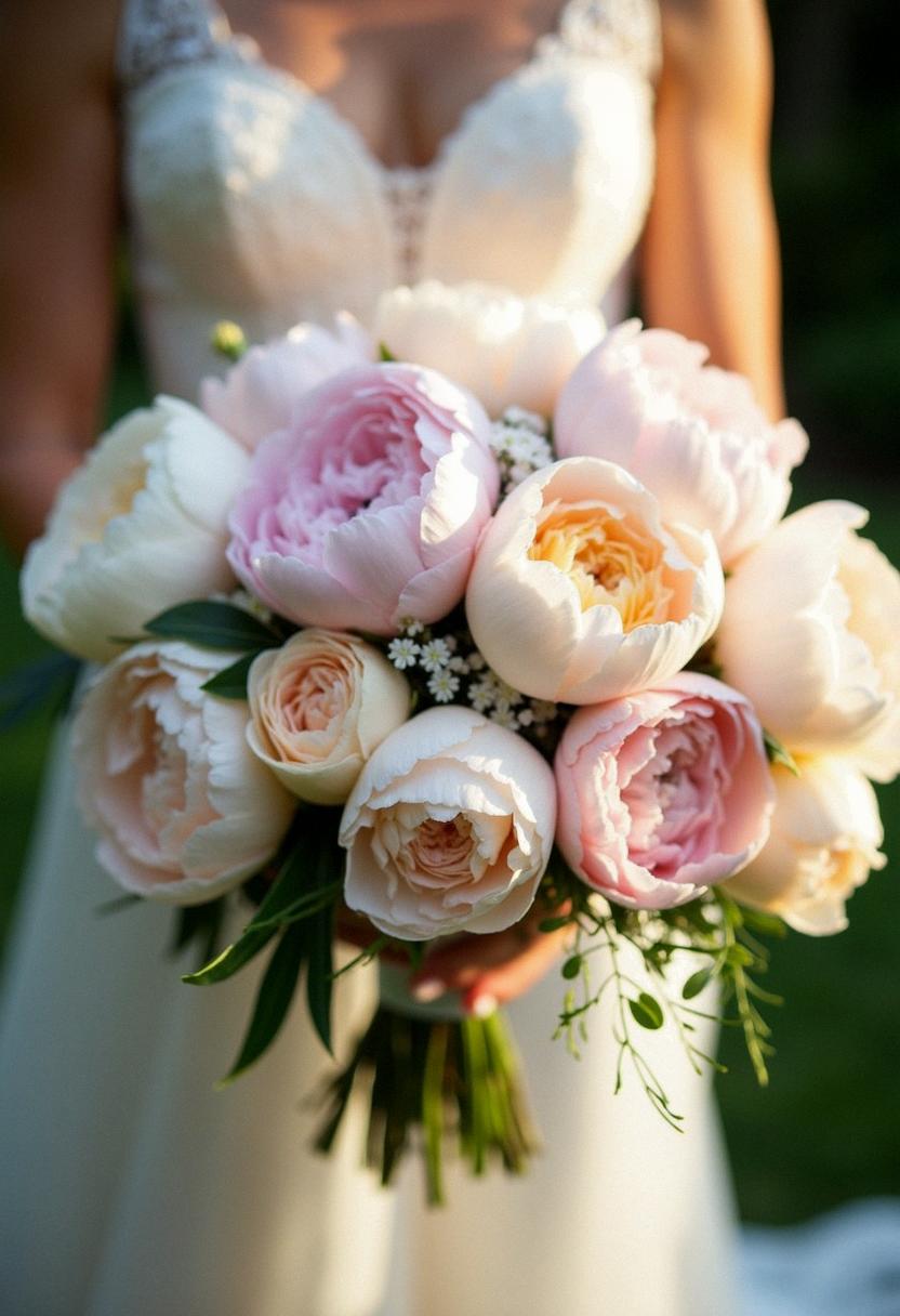peonies bridal bouquet