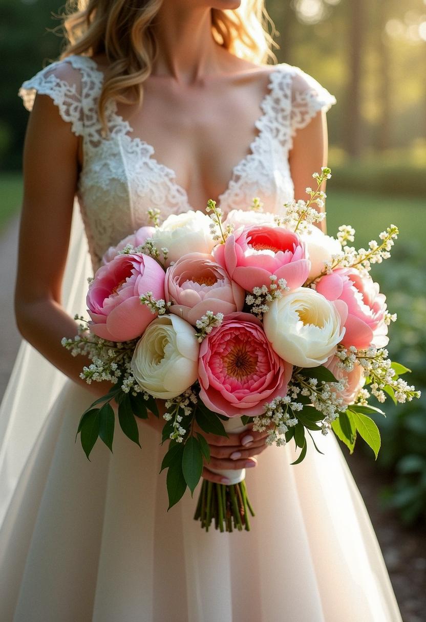 peonies bridal bouquet