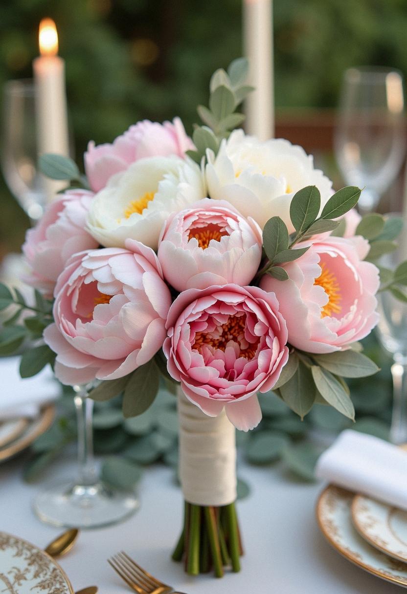 peonies bridal bouquet