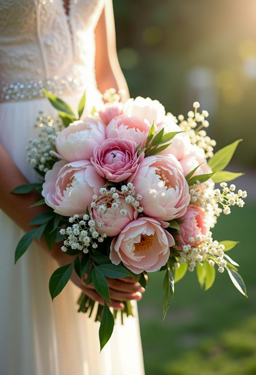 peonies bridal bouquet