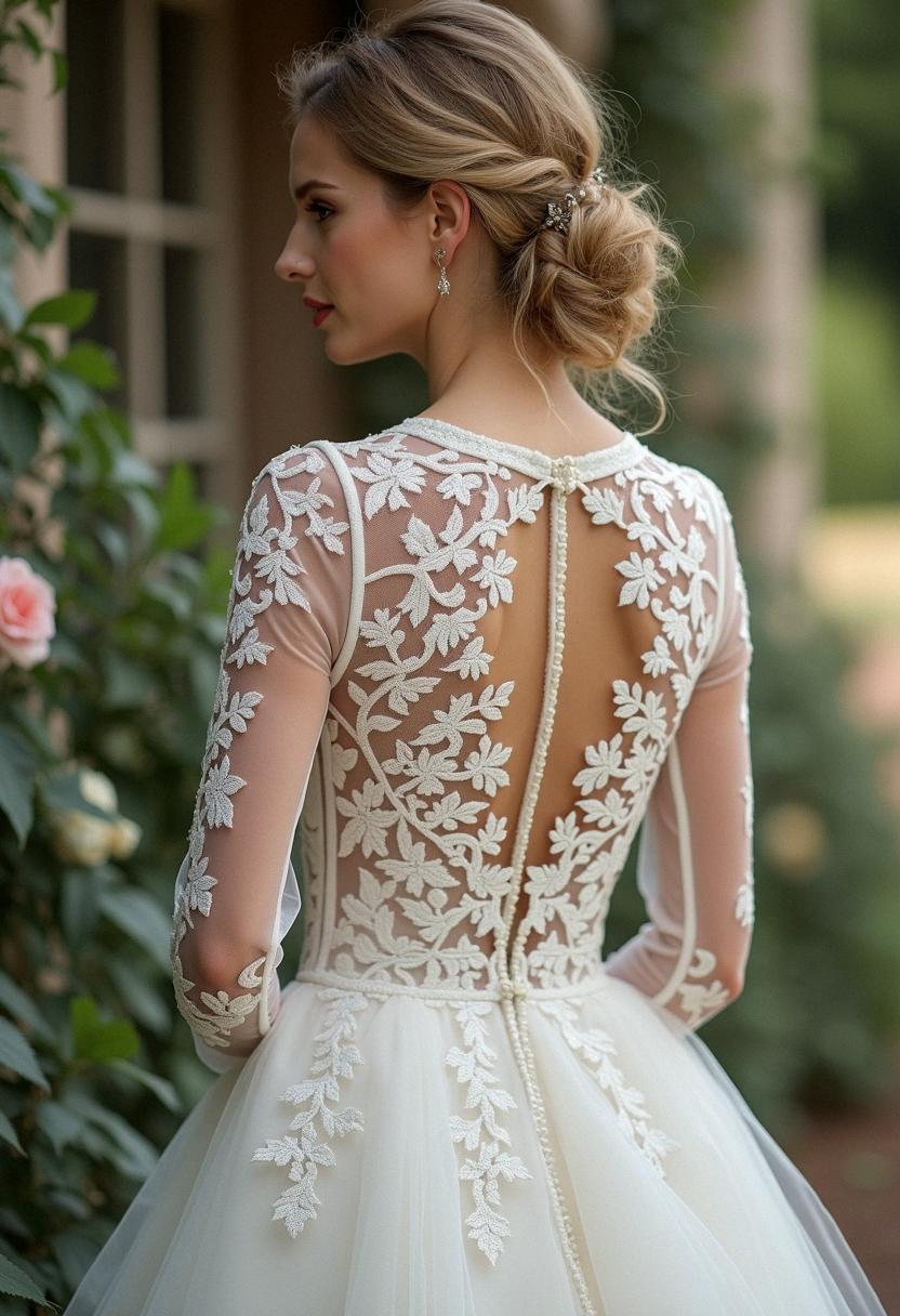 wedding dresses lace modest
