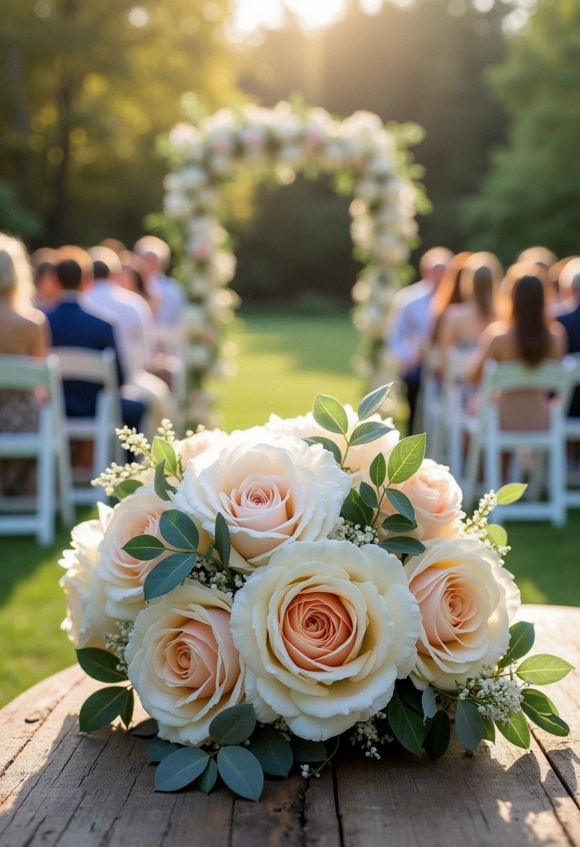 white and blush bridal bouquet