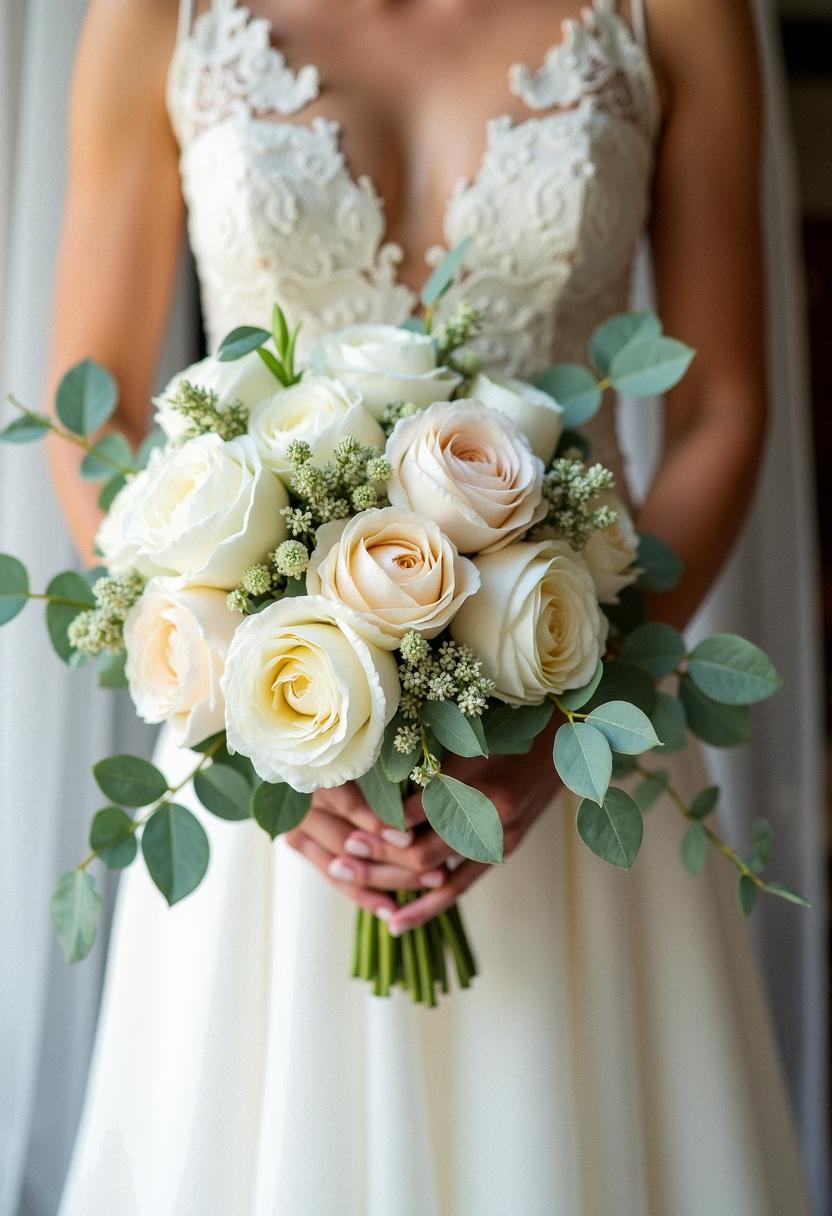 white and blush bridal bouquet