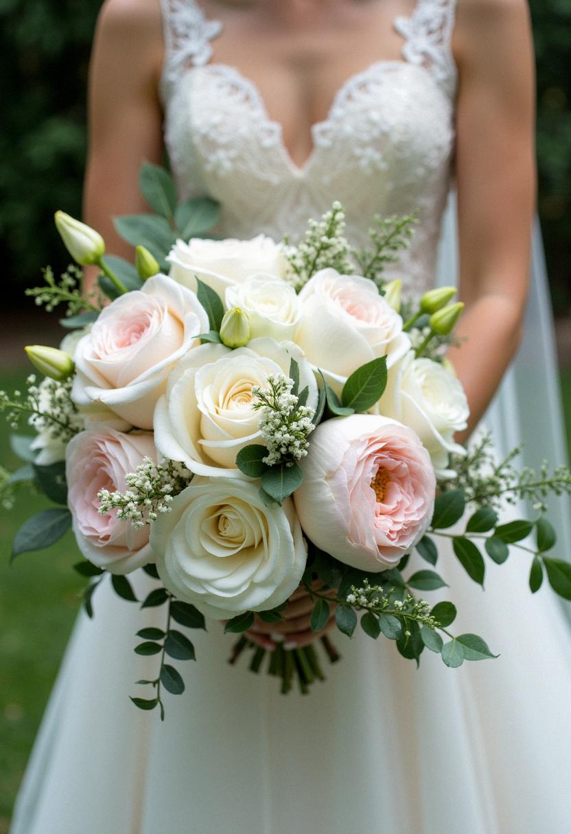 white and blush bridal bouquet