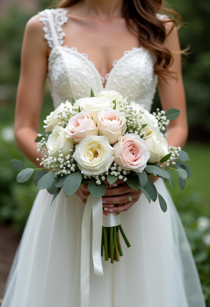 white and blush bridal bouquet